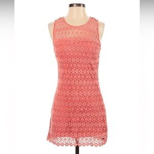 HOLLISTER coral crochet sleeveless dress Size 5